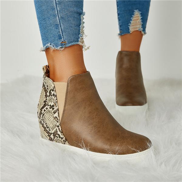 Slip On Wedge Heel Boots Oshnow