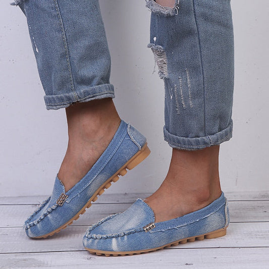 Buty damskie Denim Flats Jeans Shoes