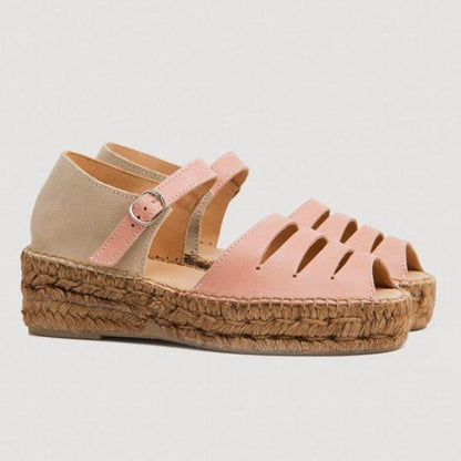 Boho espadryle sandały na koturnie