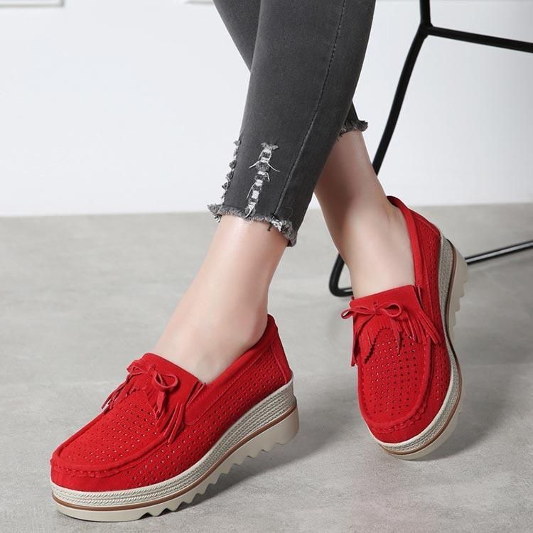 Buty codzienne Slip On Leather Low Top Flats